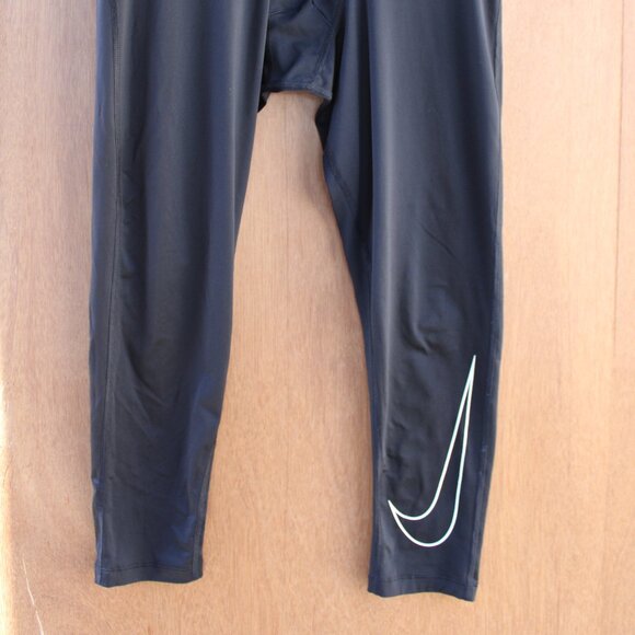 Nike Pro Dri-FIT Boys Compression Tights Black Size Large Youth Athletic Legging - Picture 2 of 5